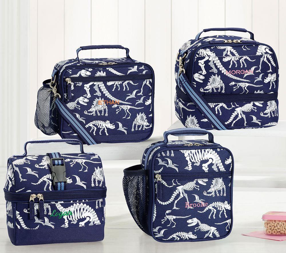 Mackenzie Blue Dino Glow-In-The-Dark Lunch Bags